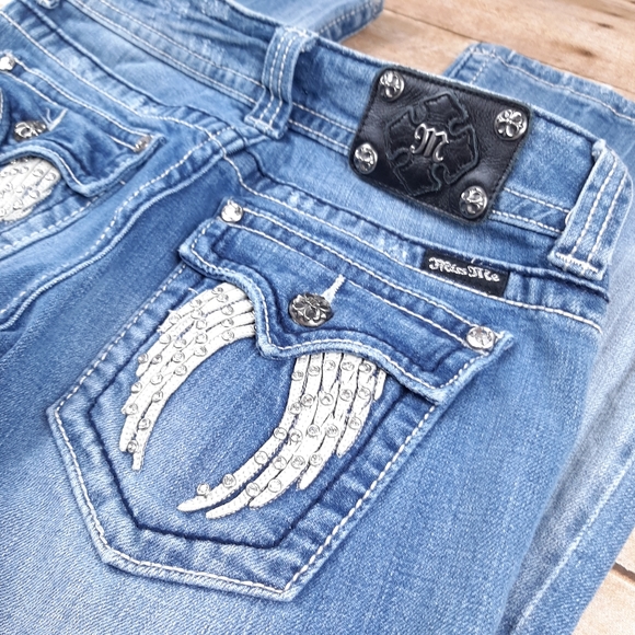 Miss Me Denim - Miss Me Size 27 Angel Distressed boot cut jeans